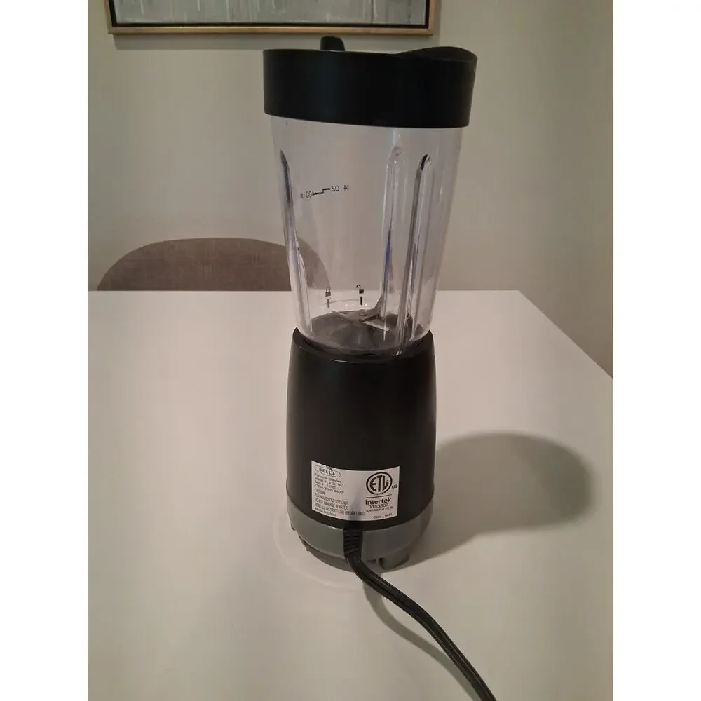 Bella Personal Blender 42871B1 Single Serve Smoothie Maker Black 240W Tested